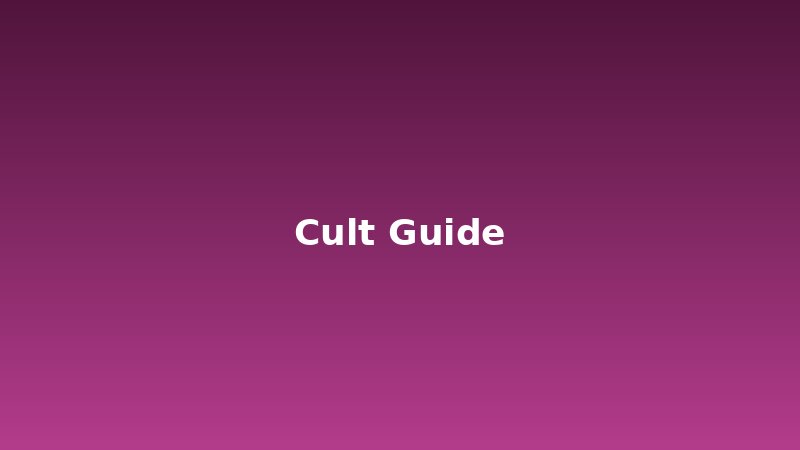 Cult Guide