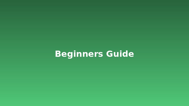 Beginner's Guide