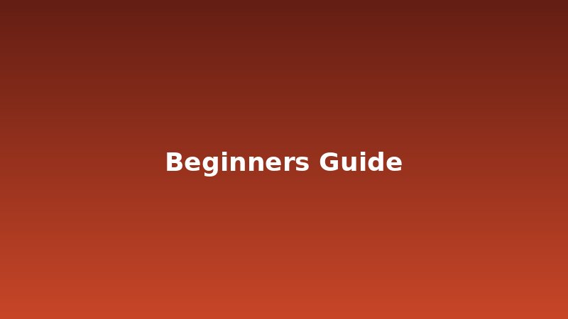 Beginner's Guide