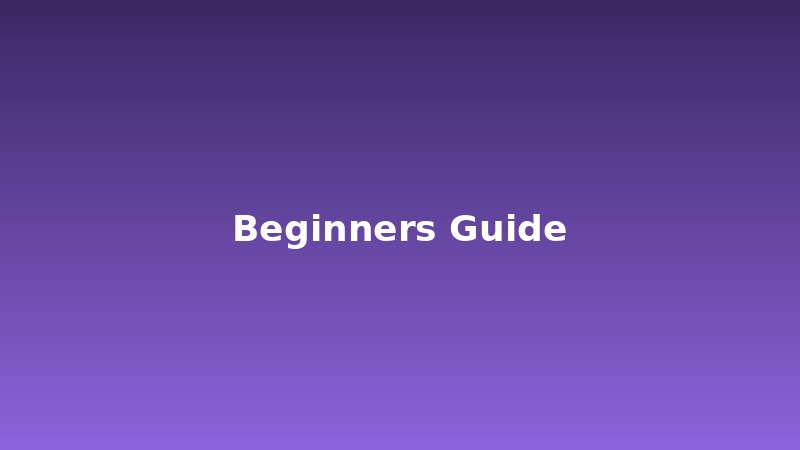 Beginner's Guide