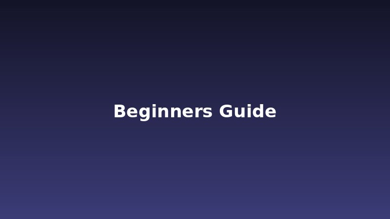 Beginner's Guide